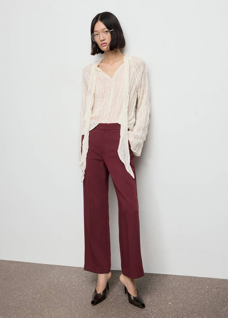 Pantalon Droit Taille Haute
