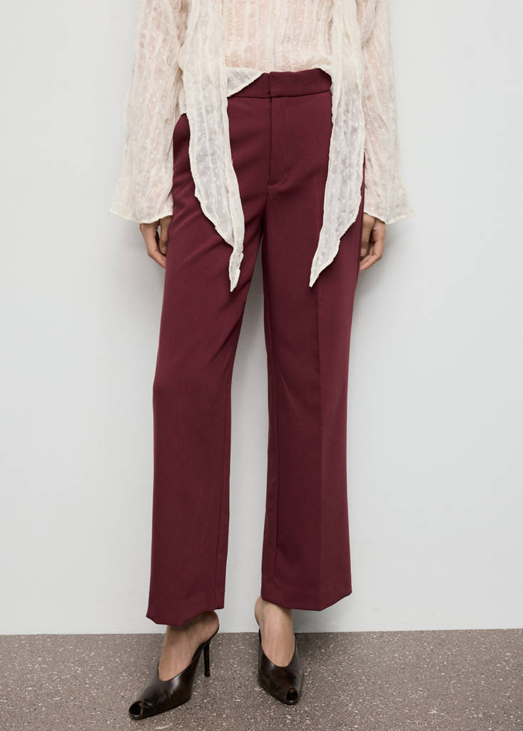 Pantalon Droit Taille Haute