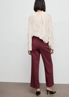 Pantalon Droit Taille Haute