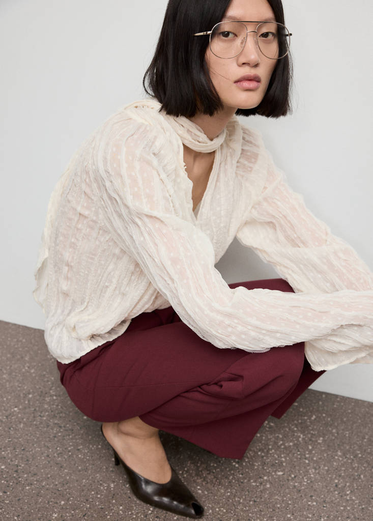 Pantalon Droit Taille Haute