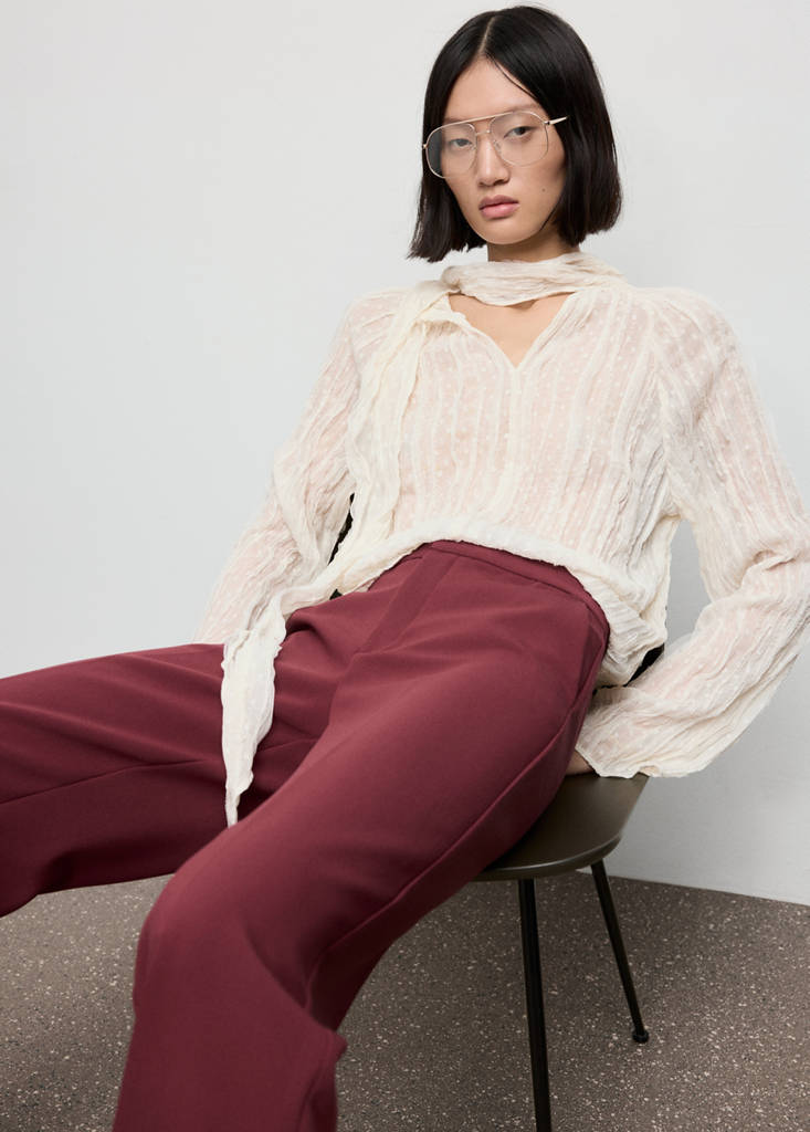 Pantalon Droit Taille Haute