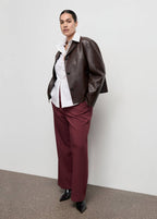 Pantalon Droit Taille Haute