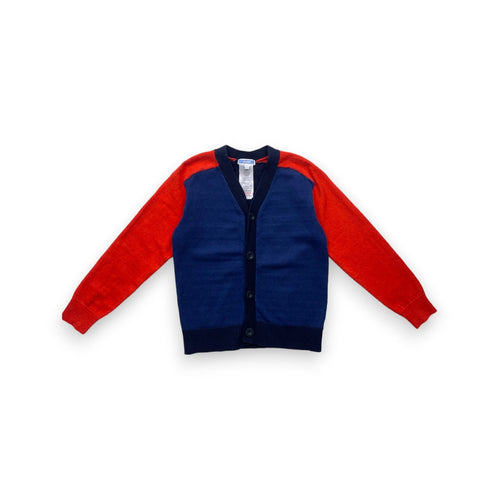 Jacadi - Cardigan Bleu Et Rouge - 8 Ans