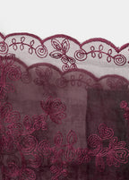 Top Brodé Semi-Transparent