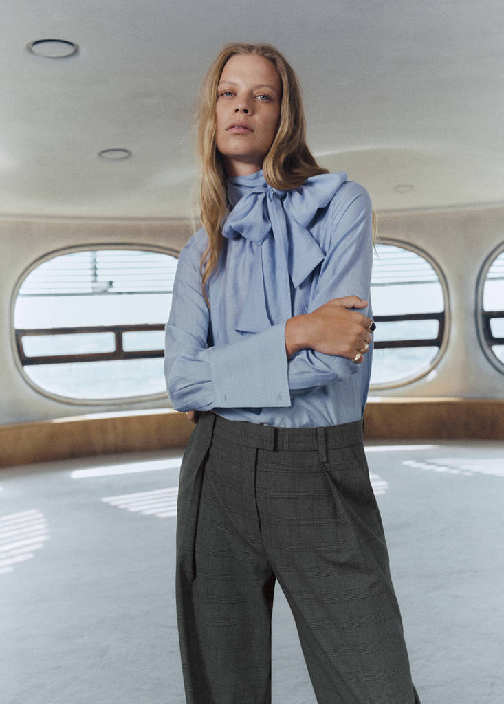 Pantalon De Costume À Carreaux Et Pinces