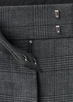 Pantalon De Costume À Carreaux Et Pinces