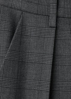 Pantalon De Costume À Carreaux Et Pinces