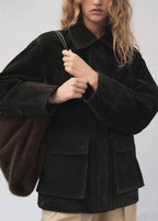 Parka Avec Col En Fourrure Et Finition Velours