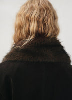 Parka Avec Col En Fourrure Et Finition Velours