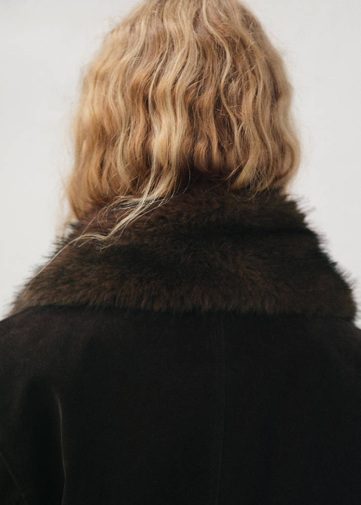 Parka Avec Col En Fourrure Et Finition Velours