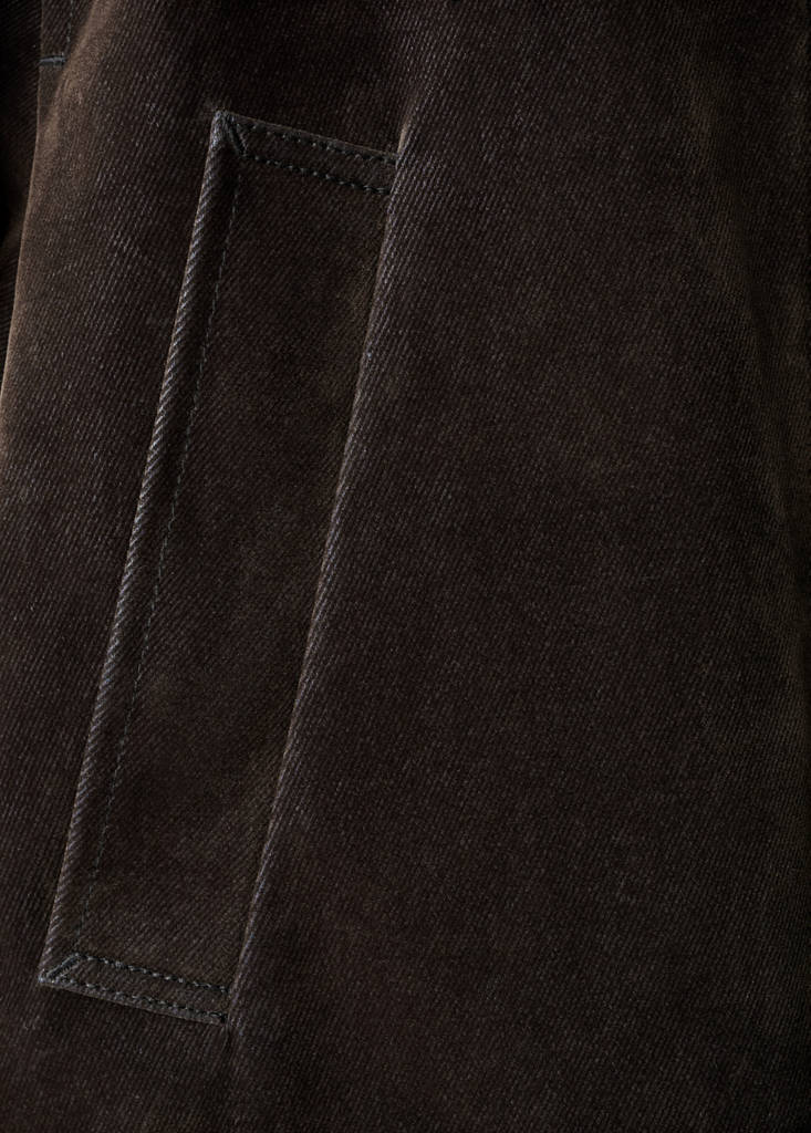 Parka Avec Col En Fourrure Et Finition Velours