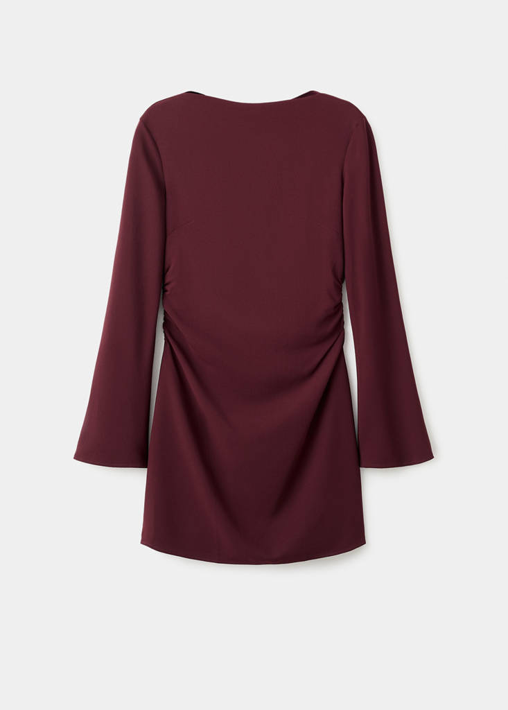 Robe Col Bateau Froncée