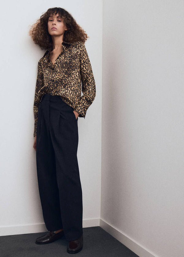 Chemise Satinée Léopard