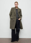Manteau En Laine À Double Boutonnage