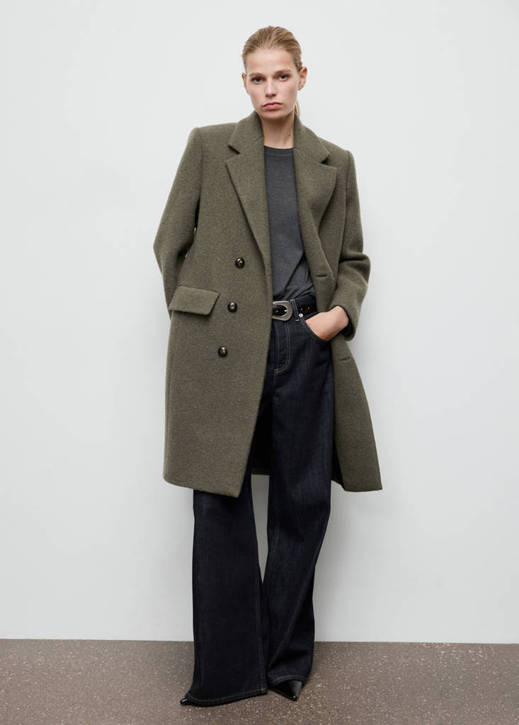 Manteau En Laine À Double Boutonnage