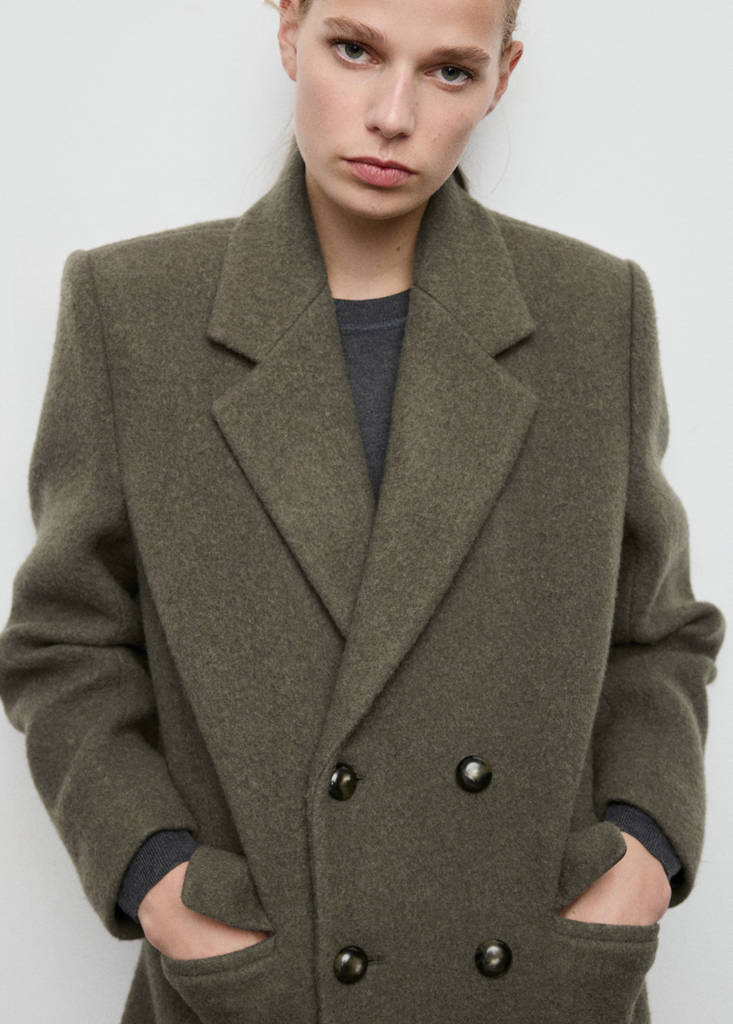Manteau En Laine À Double Boutonnage