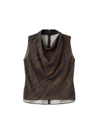 Blouse À Imprimé Animal Avec Col Bénitier