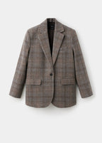 Blazer En Laine À Carreaux