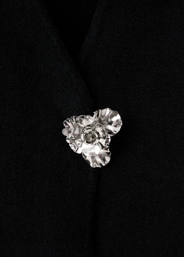 Veste En Maille Bouton Bijou