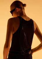 Top Emmanchures Américaines Avec Strass