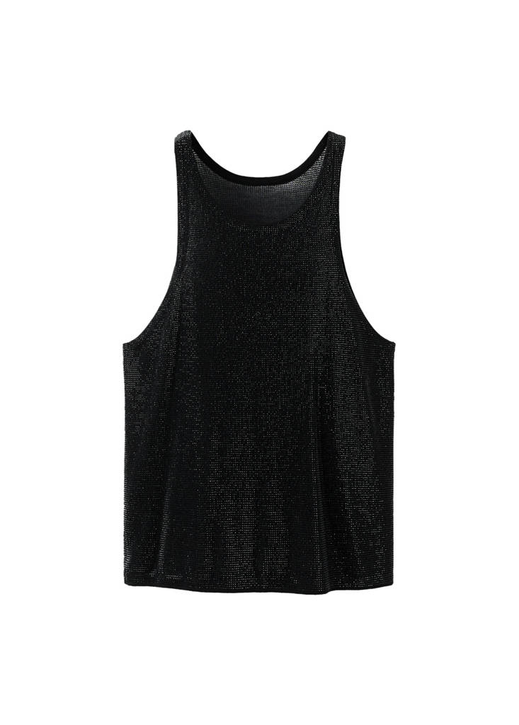 Top Emmanchures Américaines Avec Strass