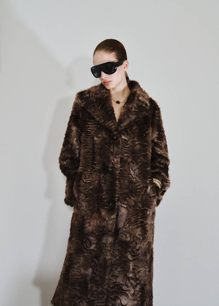 Manteau Fausse Fourrure Texture