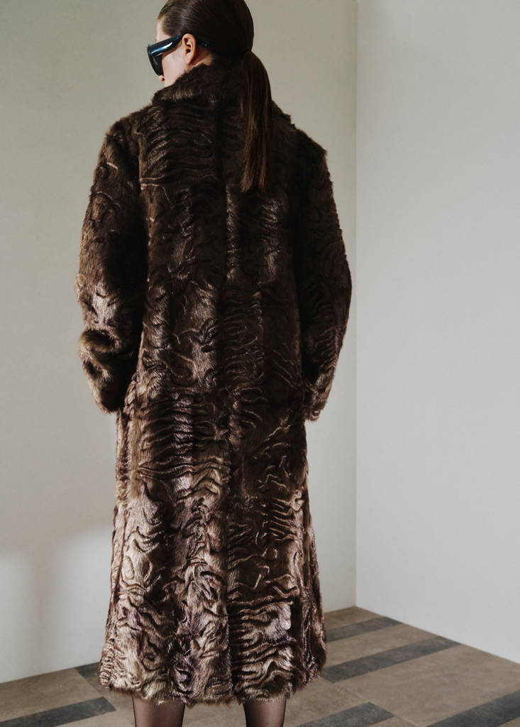 Manteau Fausse Fourrure Texture