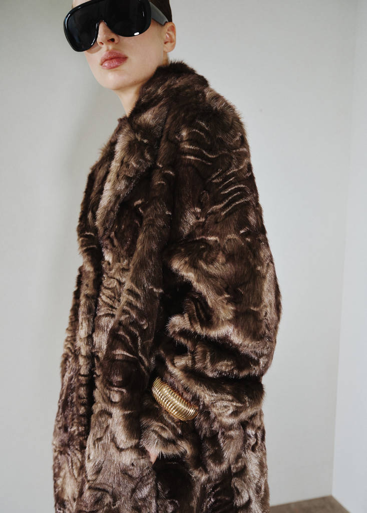 Manteau Fausse Fourrure Texture