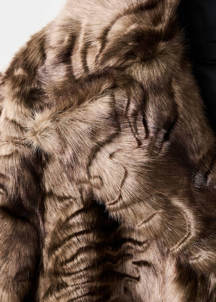 Manteau Fausse Fourrure Texture