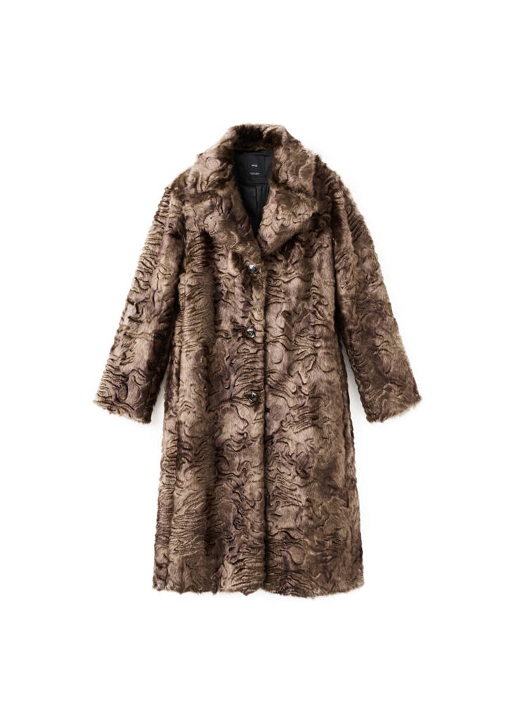 Manteau Fausse Fourrure Texture