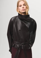 Veste Maxi Revers Similicuir