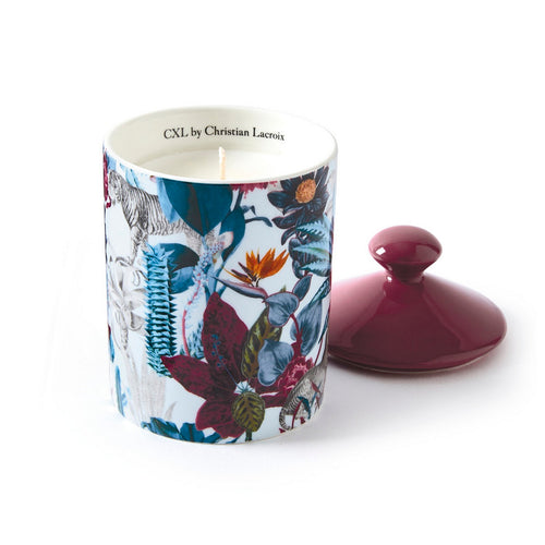 Zanzibar - Bougie Parfumée En Pot De Porcelaine - Zanzibar Rose - Fruits Rouges - Durée De Combustion 65H