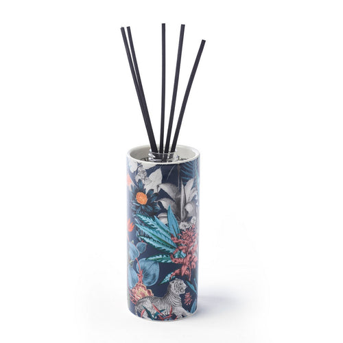 Zanzibar - Diffuseur En Porcelaine Zanzibar Bleu Marine - Poudre De Saffran