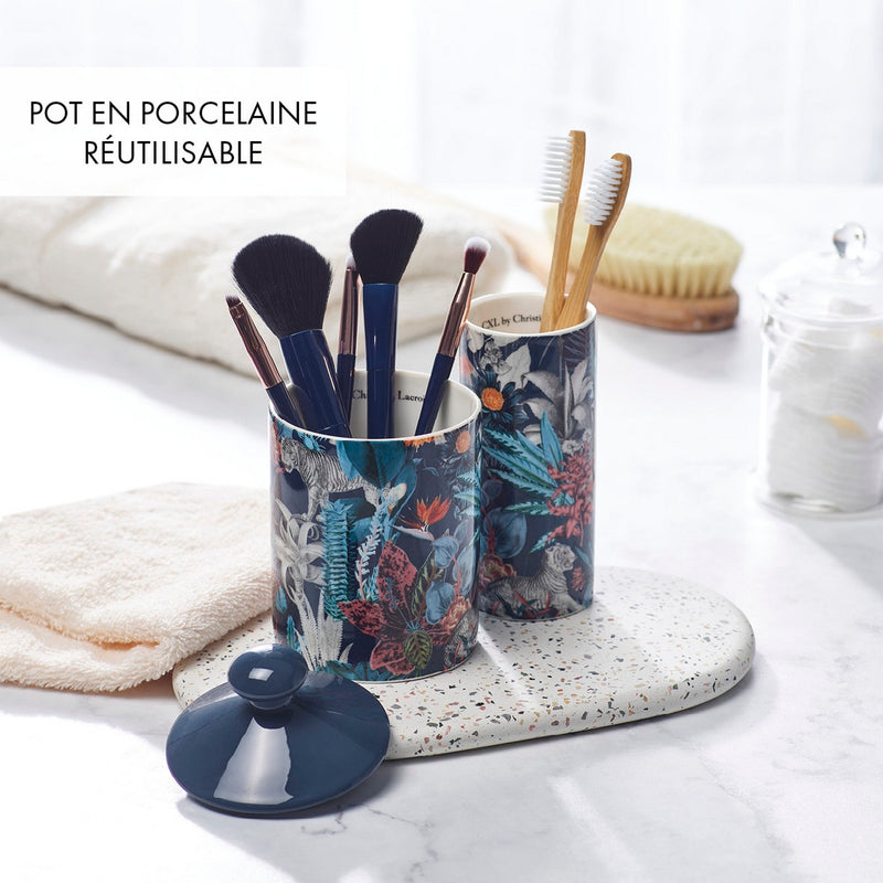 Zanzibar - Diffuseur En Porcelaine Zanzibar Bleu Marine - Poudre De Saffran