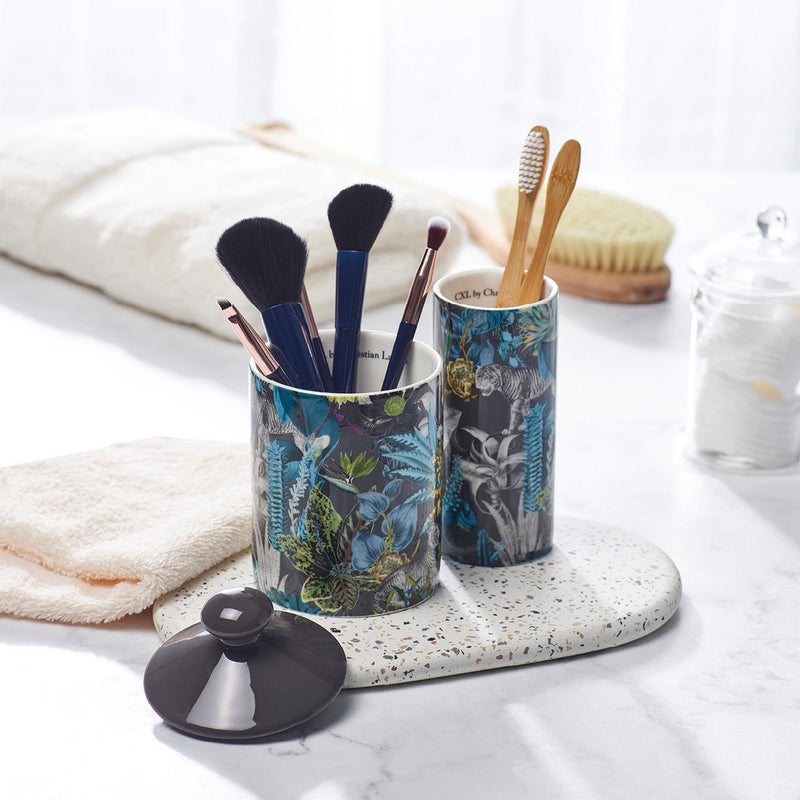 Zanzibar - Diffuseur En Porcelaine Zanzibar Gris Foncé - Poudre De Saffran