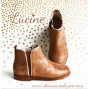 Boots Bottines Resistantes Fille Liseré - Cuir Camel Irisé - Fille