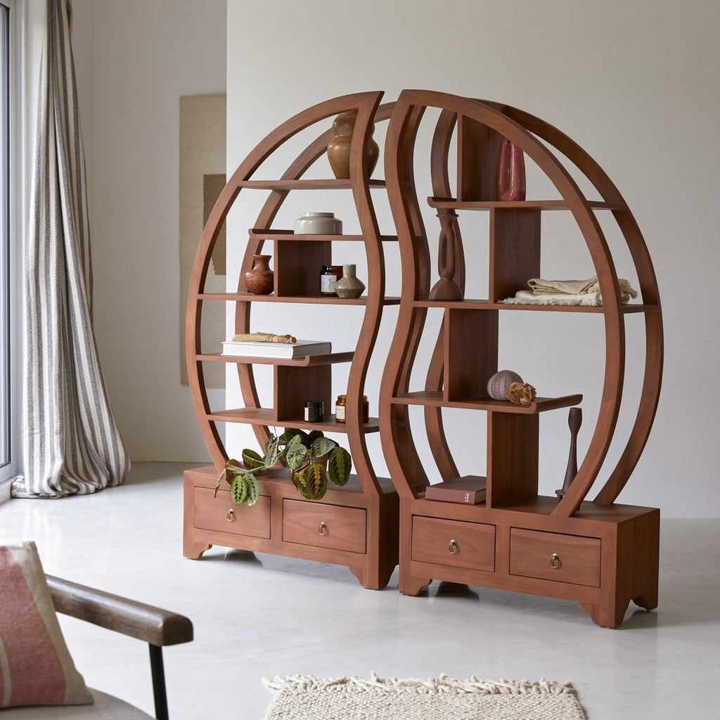 Ying Yang - Bibliothèque - Teck - Naturel