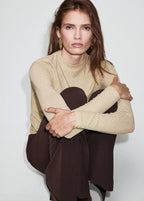 T-Shirt Lurex Col Montant