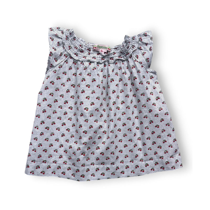 Bonpoint - Robe Sans Manches Motifs Cerises - 6 Mois