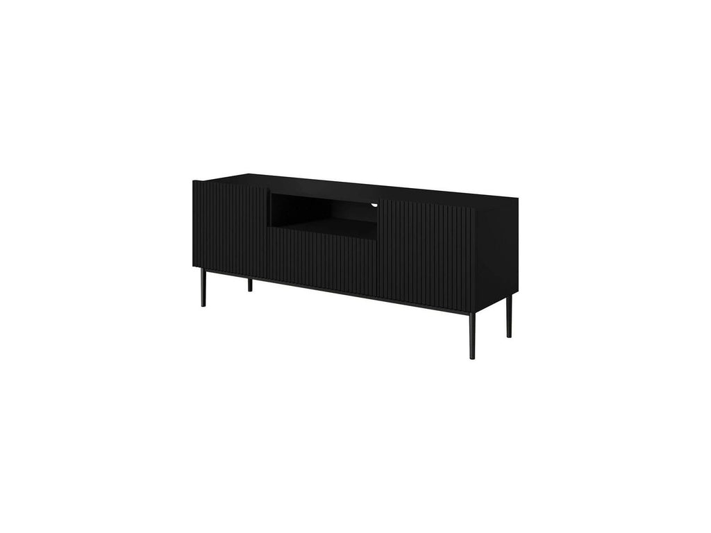 Kasha - TV Unit with Open Compartment - Black Legs