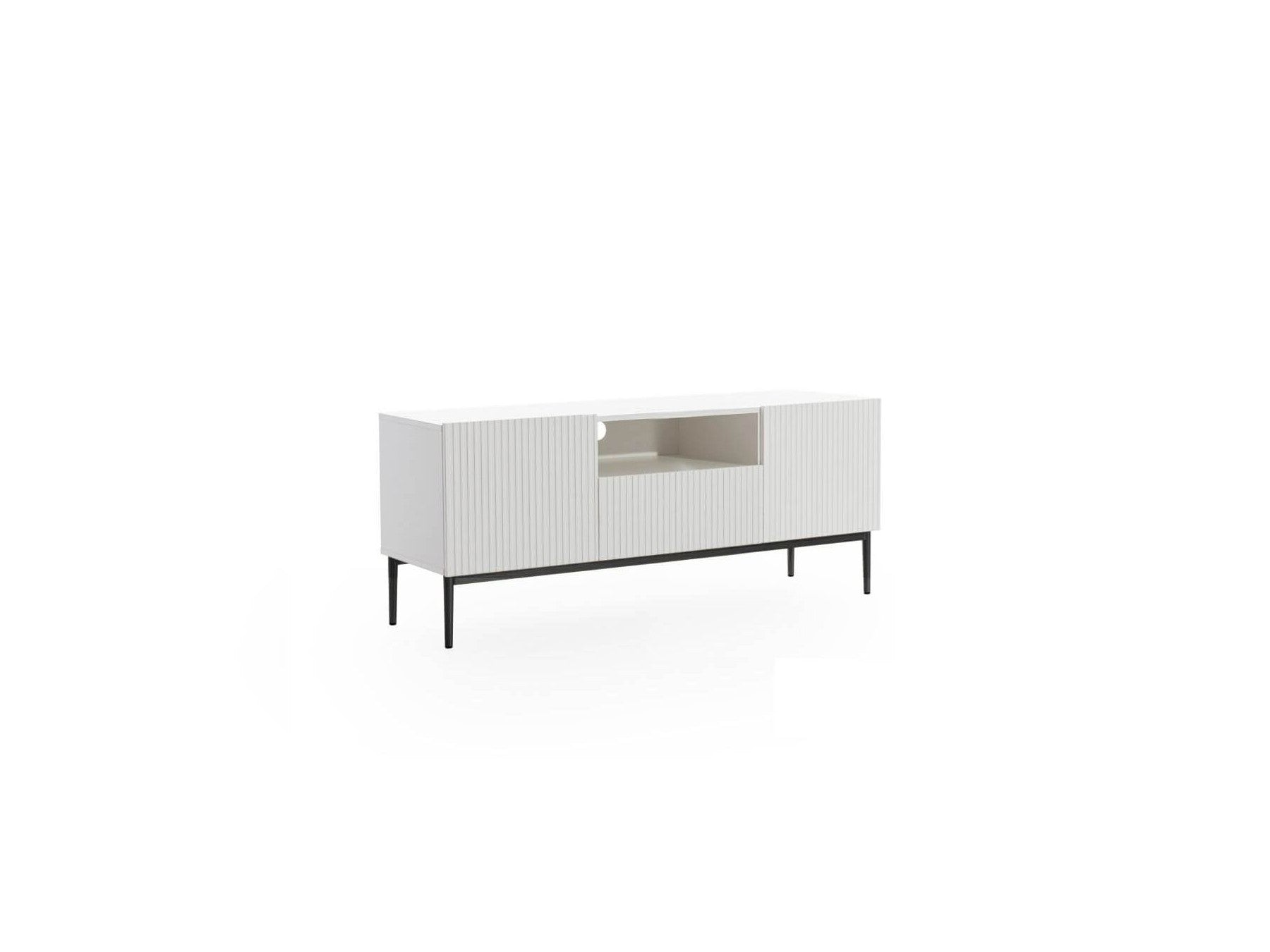 Kasha - TV Unit with Open Compartment - Black Legs