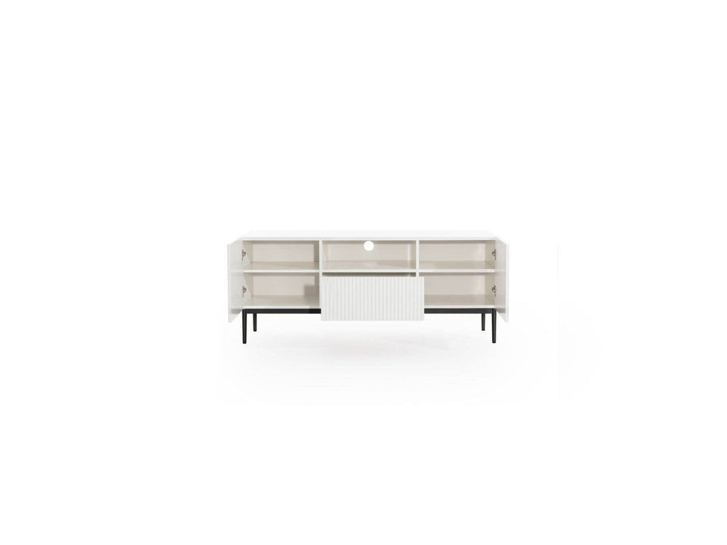 Kasha - TV Unit with Open Compartment - Black Legs