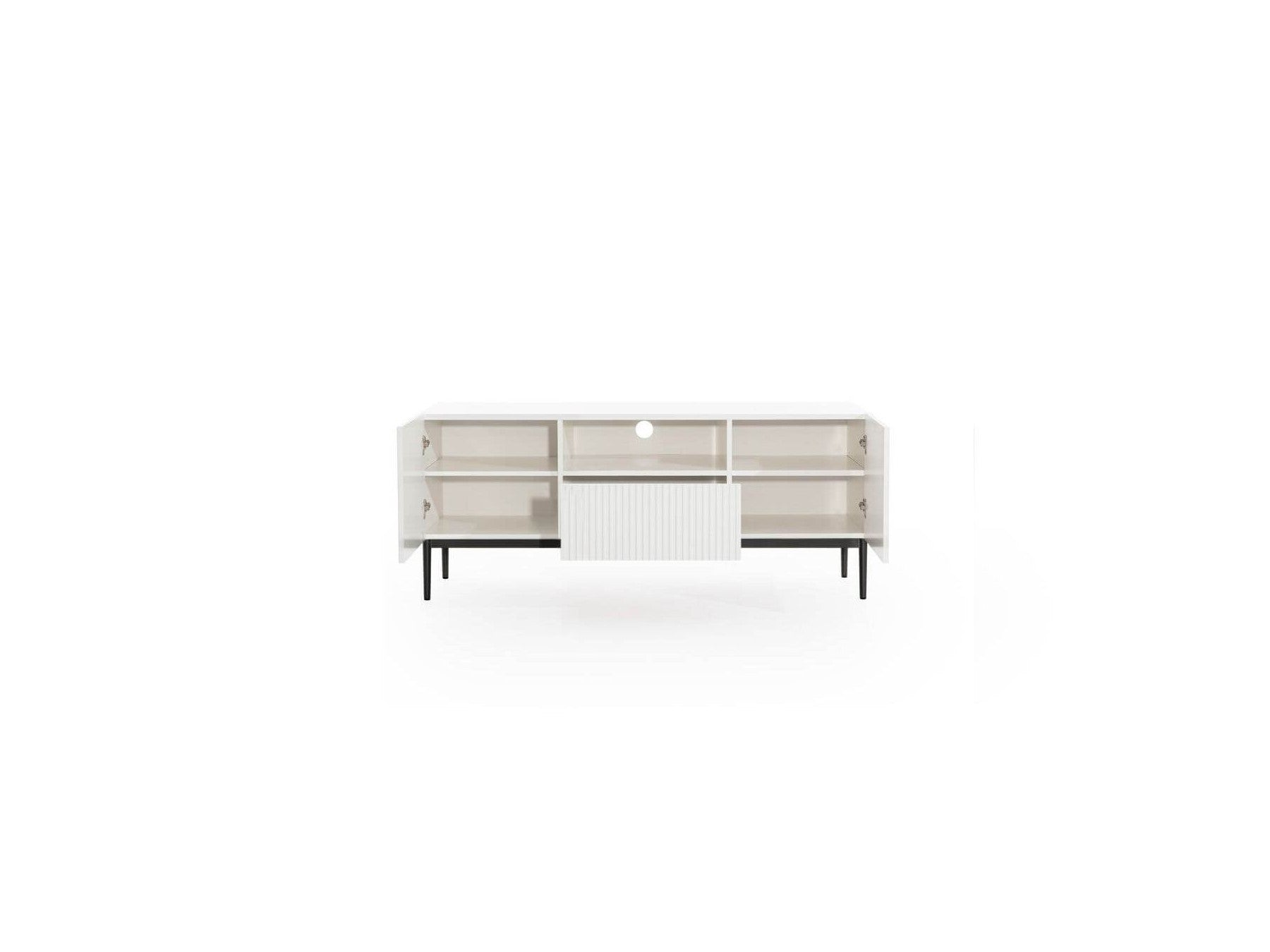 Kasha - TV Unit with Open Compartment - Black Legs