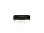 Kasha - TV Unit with Open Compartment - Gold Legs