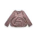 Bonpoint - Blouse Rouge Fleurie - 10 Ans