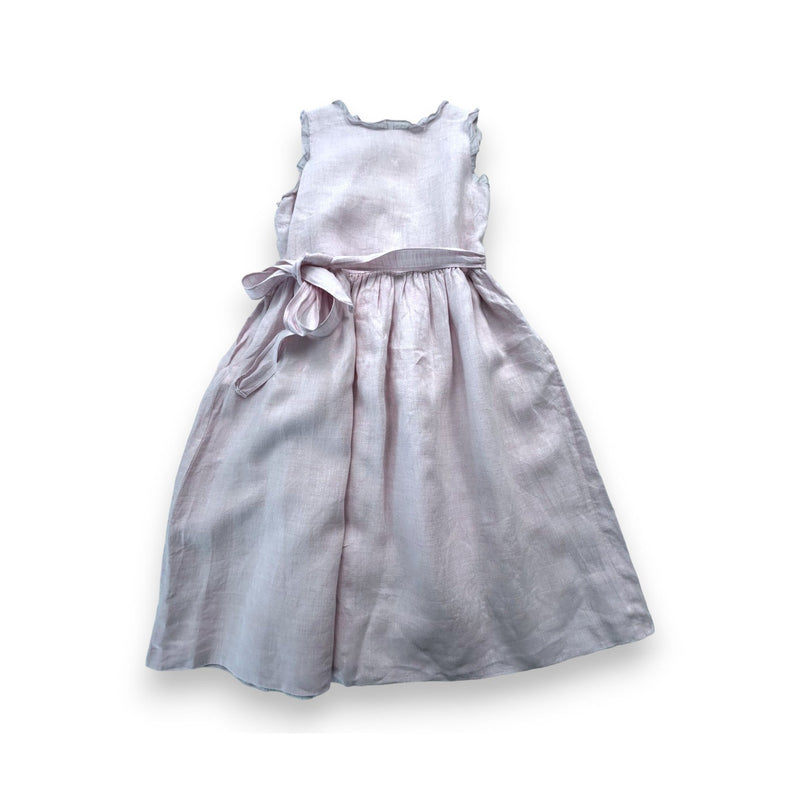 Bonpoint - Robe Rose En Lin - 10 Ans