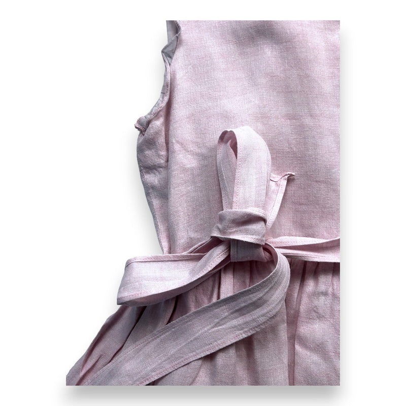 Bonpoint - Robe Rose En Lin - 10 Ans