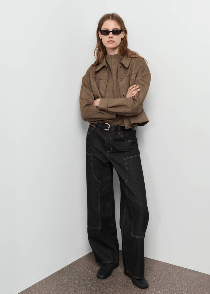 Veste Cuir Synthétique Poches