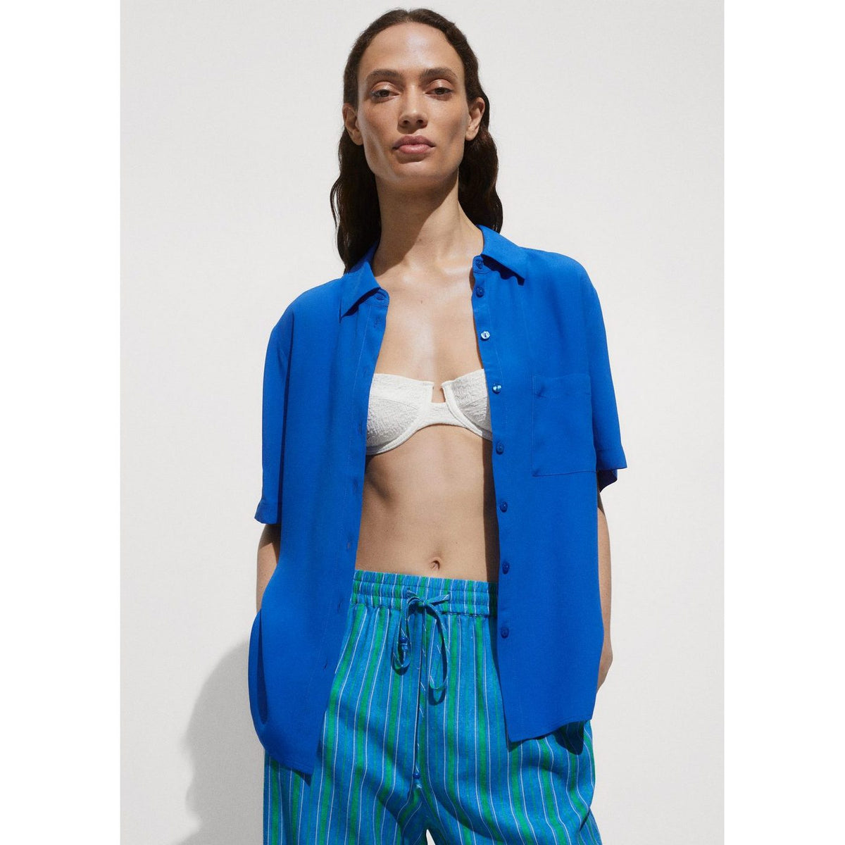 Camisa musgo - Azul