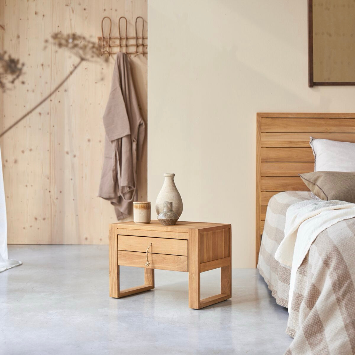 Minimalys - Chevet - Teck - Naturel